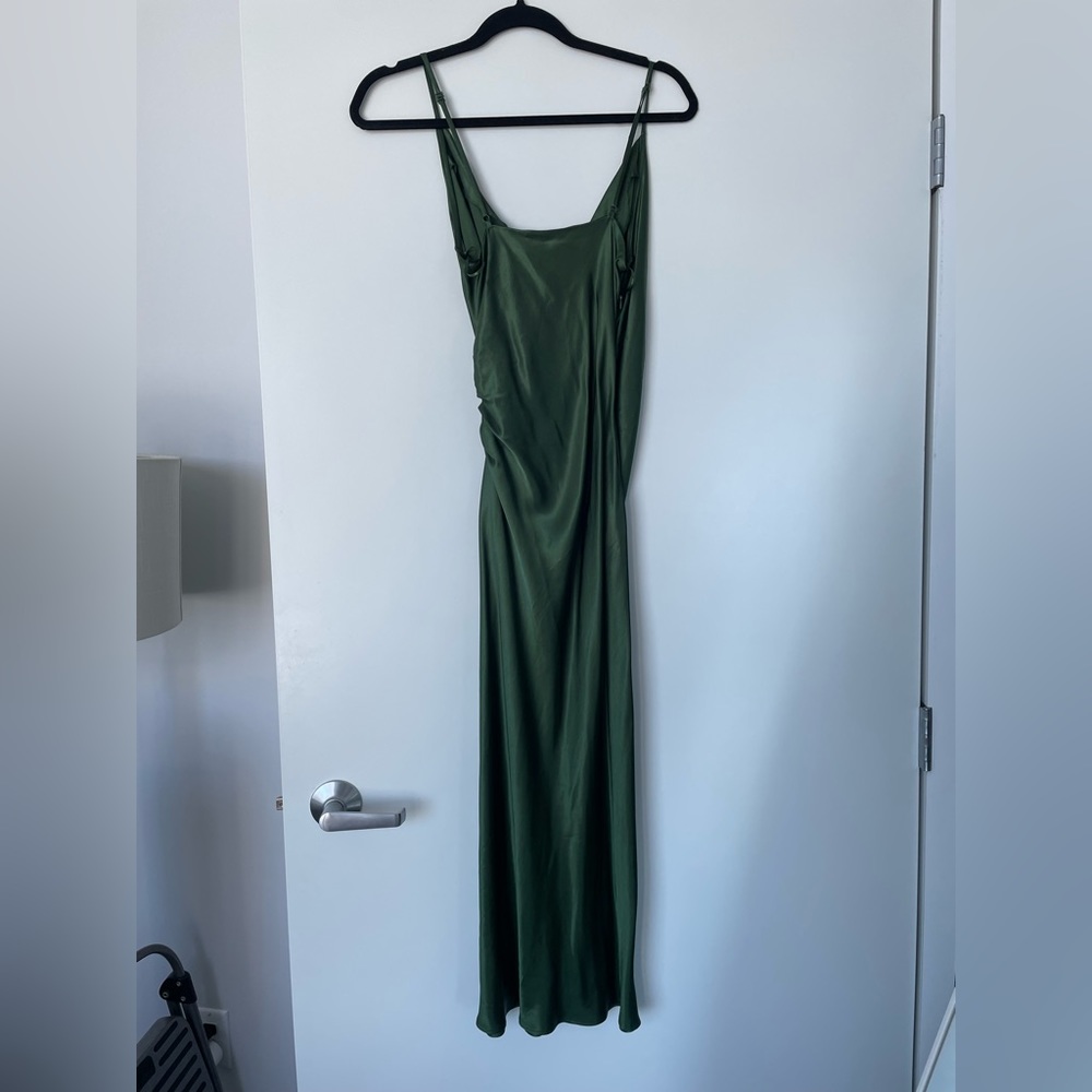 Zara olive green midi dress
